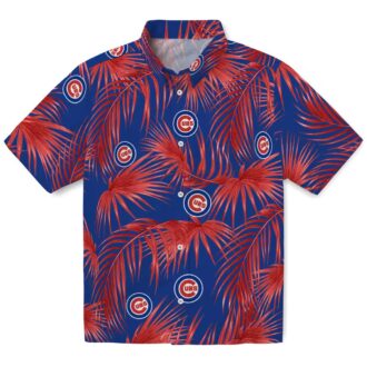 Chicago Cubs Leafy Palms Blue Hawaiian Shirt - MLB Fan Shirt for Summer & Vacation