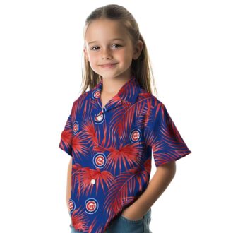 Chicago Cubs Leafy Palms Blue Hawaiian Shirt - MLB Fan Shirt for Summer & Vacation