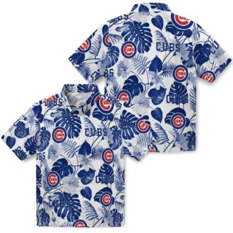 Chicago Cubs Men's Hawaiian Shirt - Tropical Blue White MLB Game Day Outfit