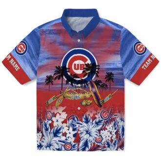 Chicago Cubs Tropical Canoe Hawaiian Shirt - Custom Blue Shirt for Game Day & Beach