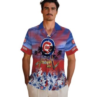 Chicago Cubs Tropical Canoe Hawaiian Shirt - Custom Blue Shirt for Game Day & Beach