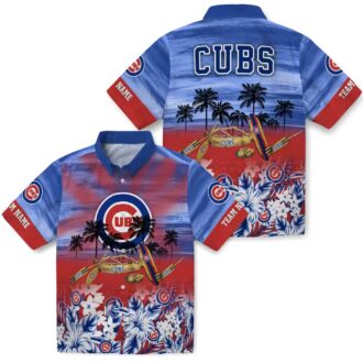 Chicago Cubs Tropical Canoe Hawaiian Shirt - Custom Blue Shirt for Game Day & Beach