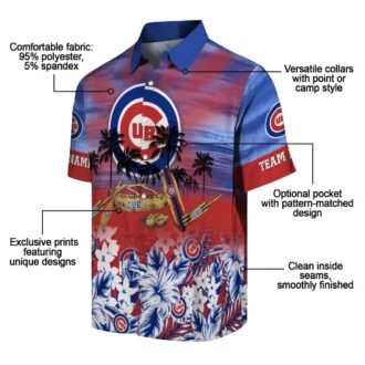 Chicago Cubs Tropical Canoe Hawaiian Shirt - Custom Blue Shirt for Game Day & Beach