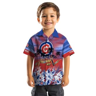 Chicago Cubs Tropical Canoe Hawaiian Shirt - Custom Blue Shirt for Game Day & Beach