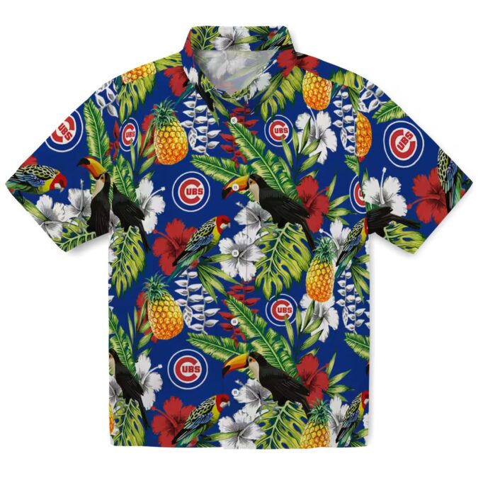 Chicago Cubs Tropical Toucan Hawaiian Shirt - Blue Green Summer Shirt for MLB Fans
