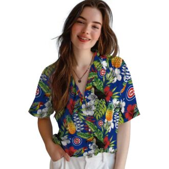 Chicago Cubs Tropical Toucan Hawaiian Shirt - Blue Green Summer Shirt for MLB Fans
