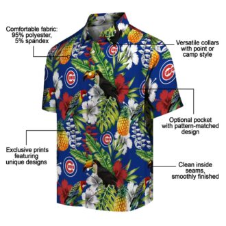 Chicago Cubs Tropical Toucan Hawaiian Shirt - Blue Green Summer Shirt for MLB Fans
