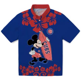 Exclusive Chicago Cubs Surfing Mickey Blue Hawaiian Shirt - MLB Team Shirt for Fans