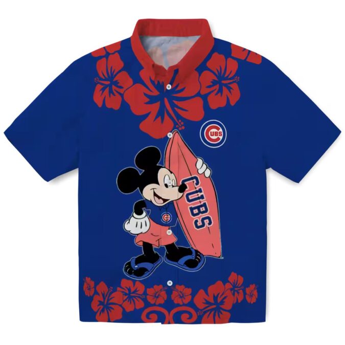 Exclusive Chicago Cubs Surfing Mickey Blue Hawaiian Shirt - MLB Team Shirt for Fans