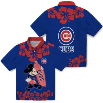 Exclusive Chicago Cubs Surfing Mickey Blue Hawaiian Shirt - MLB Team Shirt for Fans