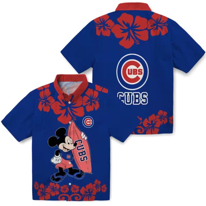 Exclusive Chicago Cubs Surfing Mickey Blue Hawaiian Shirt - MLB Team Shirt for Fans