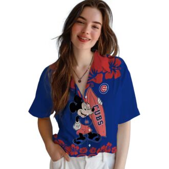 Exclusive Chicago Cubs Surfing Mickey Blue Hawaiian Shirt - MLB Team Shirt for Fans