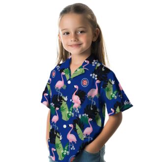 Flamingo Leaf Chicago Cubs Hawaiian Shirt - Blue Tropical Shirt for Summer Fun & Sports Fans