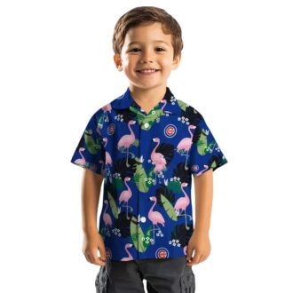 Flamingo Leaf Chicago Cubs Hawaiian Shirt - Blue Tropical Shirt for Summer Fun & Sports Fans