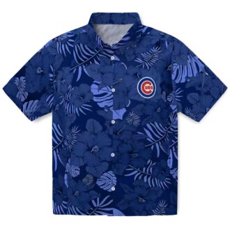 MLB Chicago Cubs Jungle Vibes Blue Hawaiian Shirt - Game Day Beach Wear