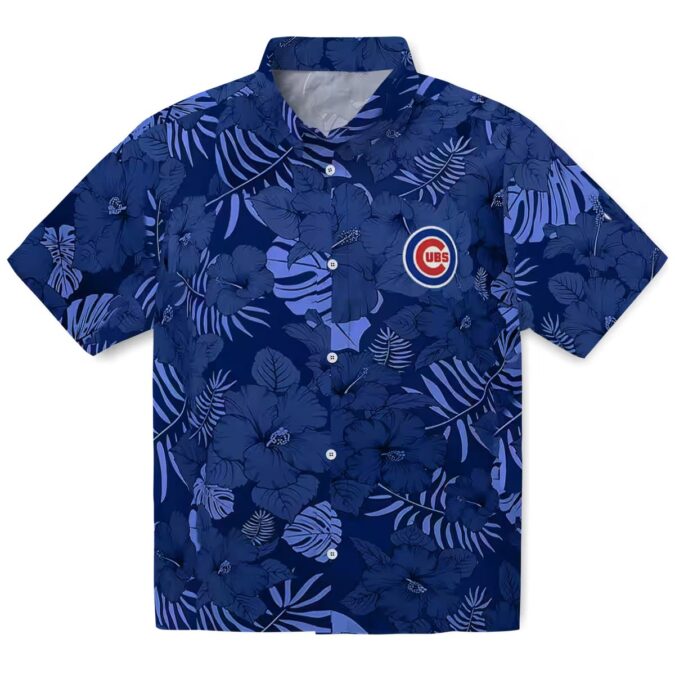 MLB Chicago Cubs Jungle Vibes Blue Hawaiian Shirt - Game Day Beach Wear