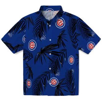 MLB Chicago Cubs Tropical Palm Leaf Blue Shirt - Men's Hawaiian Shirt for Beach & BBQ