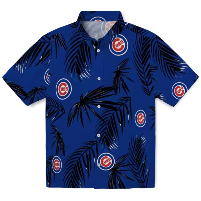 MLB Chicago Cubs Tropical Palm Leaf Blue Shirt - Men's Hawaiian Shirt for Beach & BBQ