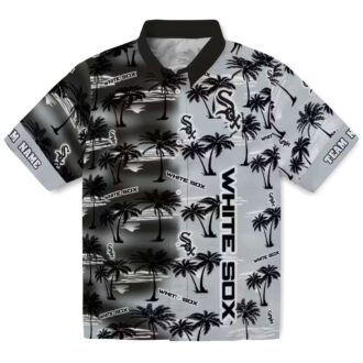 Best Chicago White Sox Hawaiian Shirt - Black Palm Silhouettes Tropical MLB Summer Shirt