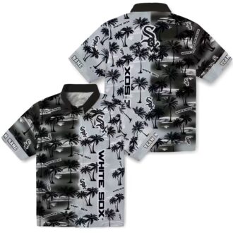 Best Chicago White Sox Hawaiian Shirt - Black Palm Silhouettes Tropical MLB Summer Shirt