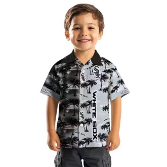 Best Chicago White Sox Hawaiian Shirt - Black Palm Silhouettes Tropical MLB Summer Shirt
