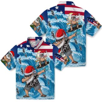Best Chicago White Sox Tropical Hawaiian Shirt - Blue Surfing Santa Beachwear 2025