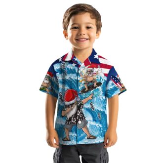 Best Chicago White Sox Tropical Hawaiian Shirt - Blue Surfing Santa Beachwear 2025