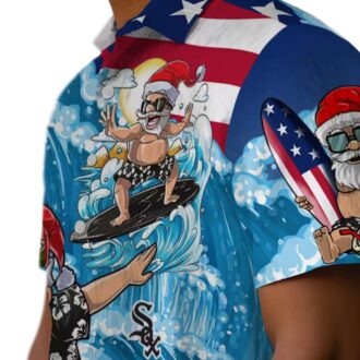 Best Chicago White Sox Tropical Hawaiian Shirt - Blue Surfing Santa Beachwear 2025