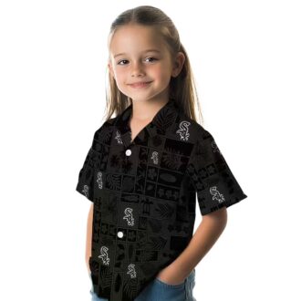 Black Tropical Patchwork Chicago White Sox Hawaiian Shirt - MLB Summer Beach Outfits