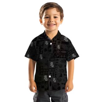 Black Tropical Patchwork Chicago White Sox Hawaiian Shirt - MLB Summer Beach Outfits