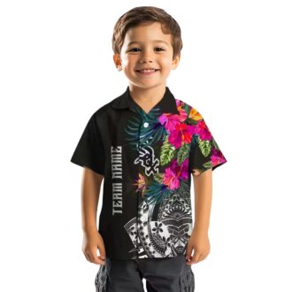 Chicago White Sox Black Hawaiian Shirt - Polynesian Floral MLB Beach & Game Day Shirt