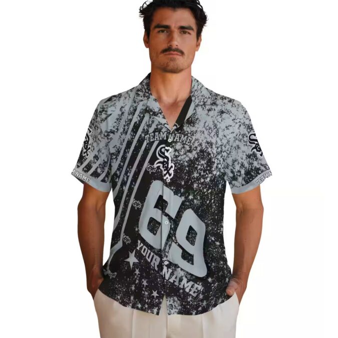 Chicago White Sox Hawaiian Shirt for Men & Women - Personalized Black Star Stripes MLB Fan Gear