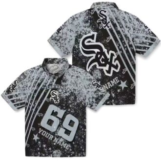 Chicago White Sox Hawaiian Shirt for Men & Women - Personalized Black Star Stripes MLB Fan Gear