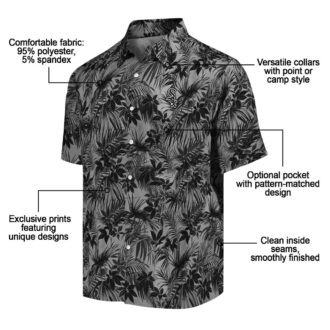 Chicago White Sox MLB Leafy Pattern Hawaiian Shirt - Stylish Black Summer Shirt for Fans