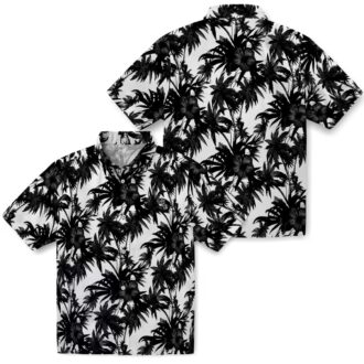 Chicago White Sox Palm Motifs Hawaiian Shirt - Lightweight Black & White MLB Beachwear