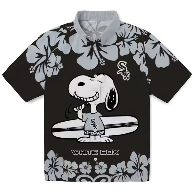 Chicago White Sox Snoopy Surf Hawaiian Shirt for Men - MLB Tropical Vacation Shirt