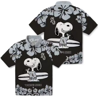 Chicago White Sox Snoopy Surf Hawaiian Shirt for Men - MLB Tropical Vacation Shirt