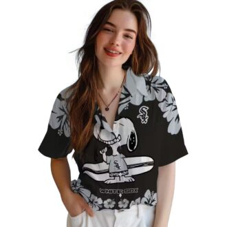Chicago White Sox Snoopy Surf Hawaiian Shirt for Men - MLB Tropical Vacation Shirt