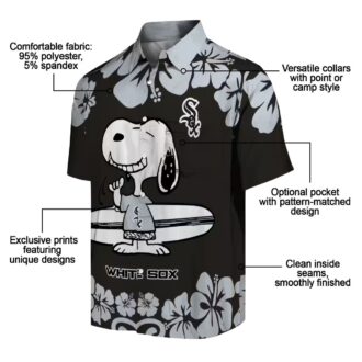 Chicago White Sox Snoopy Surf Hawaiian Shirt for Men - MLB Tropical Vacation Shirt