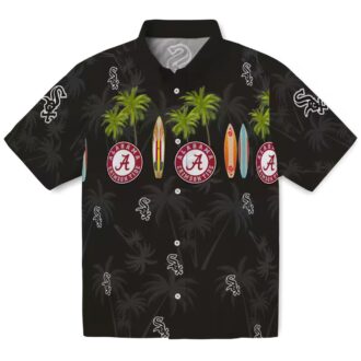 Chicago White Sox Summer Hawaiian Shirt - Black Tropical Surfboard Beachwear for MLB Fans