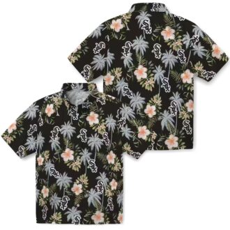 Chicago White Sox Tropical Hawaiian Shirt for Women - Black Palm Tree Floral MLB Vacation Shirt