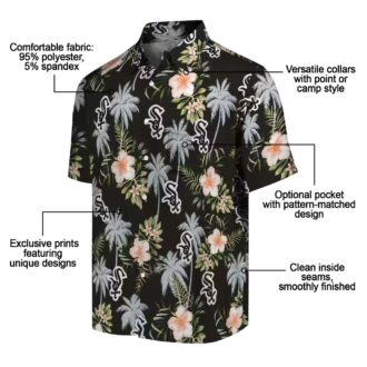 Chicago White Sox Tropical Hawaiian Shirt for Women - Black Palm Tree Floral MLB Vacation Shirt