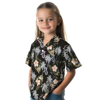 Chicago White Sox Tropical Hawaiian Shirt for Women - Black Palm Tree Floral MLB Vacation Shirt