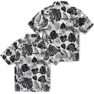 Chicago White Sox Tropical Plants Aloha Shirt - Black & White MLB Beach Vacation Shirt 2025
