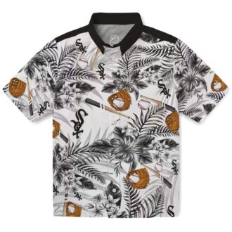 Custom Chicago White Sox Floral Hawaiian Shirt - Black White MLB Baseball Fan Shirt