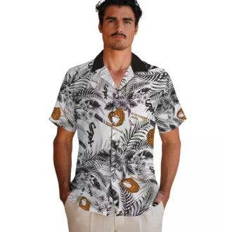 Custom Chicago White Sox Floral Hawaiian Shirt - Black White MLB Baseball Fan Shirt