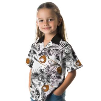 Custom Chicago White Sox Floral Hawaiian Shirt - Black White MLB Baseball Fan Shirt