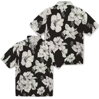 Lightweight Chicago White Sox Hibiscus Hawaiian Shirt - Black & White Summer Baseball Shirt