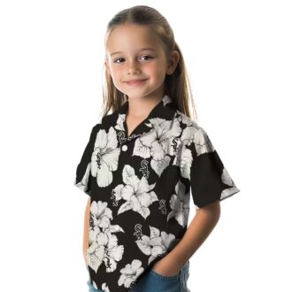 Lightweight Chicago White Sox Hibiscus Hawaiian Shirt - Black & White Summer Baseball Shirt