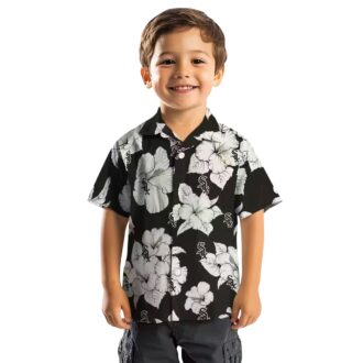 Lightweight Chicago White Sox Hibiscus Hawaiian Shirt - Black & White Summer Baseball Shirt